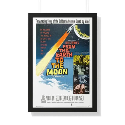 FROM THE EARTH TO THE MOON 1958 - Framed Movie Poster 20" x 30" Black - The Sticker Space