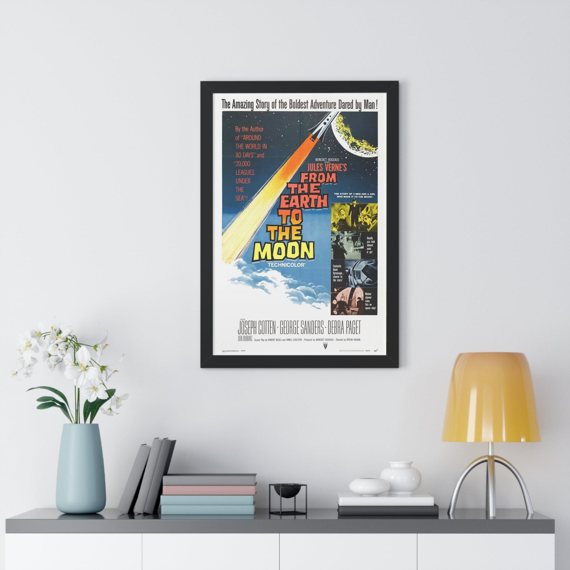 FROM THE EARTH TO THE MOON 1958 - Framed Movie Poster-The Sticker Space