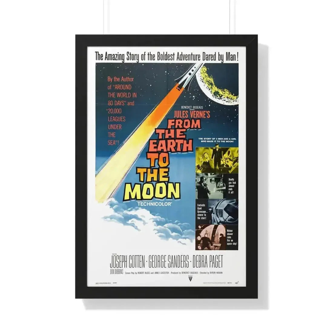 FROM THE EARTH TO THE MOON 1958 - Framed Movie Poster - The Sticker Space