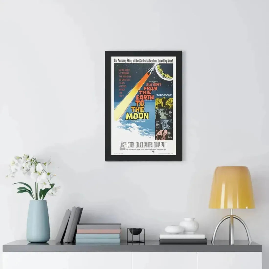 FROM THE EARTH TO THE MOON 1958 - Framed Movie Poster - The Sticker Space