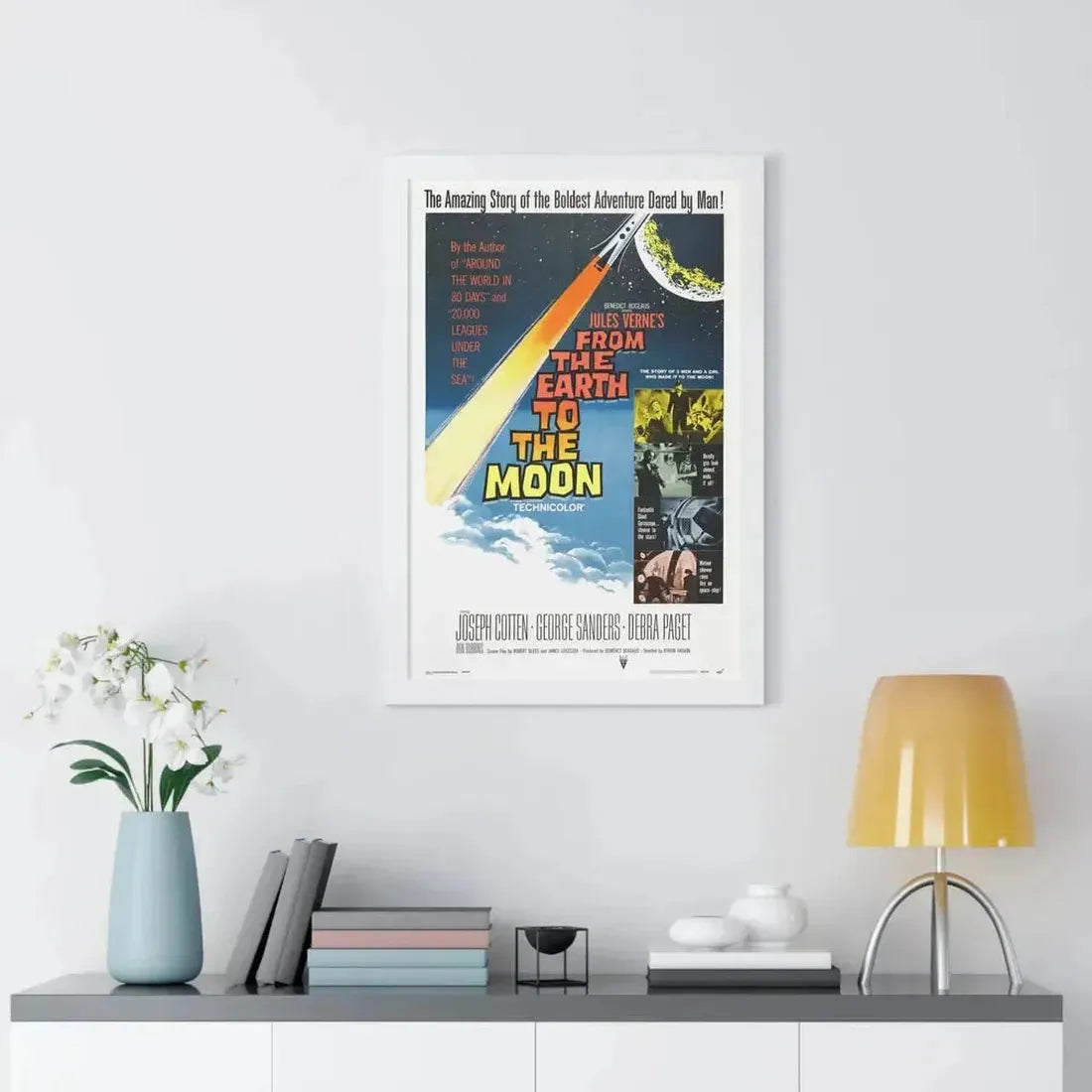 FROM THE EARTH TO THE MOON 1958 - Framed Movie Poster - The Sticker Space