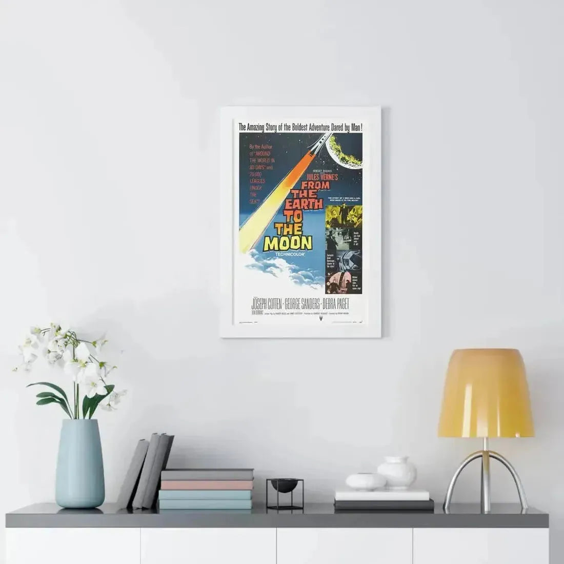 FROM THE EARTH TO THE MOON 1958 - Framed Movie Poster - The Sticker Space