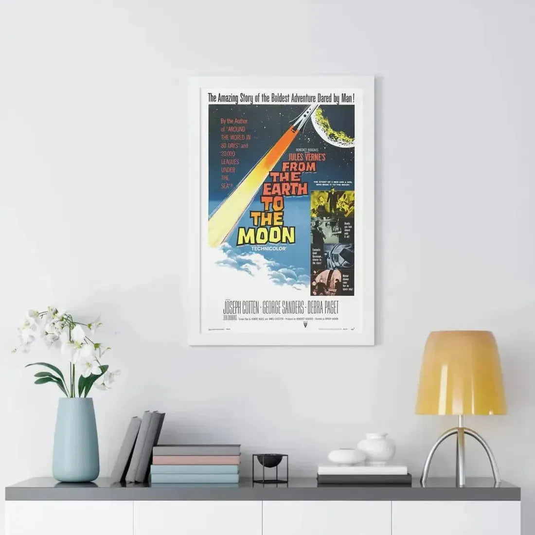 FROM THE EARTH TO THE MOON 1958 - Framed Movie Poster - The Sticker Space