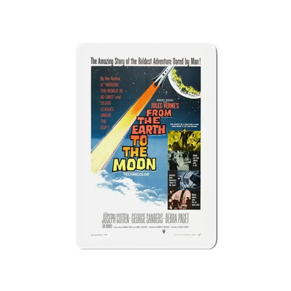 FROM THE EARTH TO THE MOON 1958 Movie Poster - Refrigerator Magnet 5 Inch - The Sticker Space