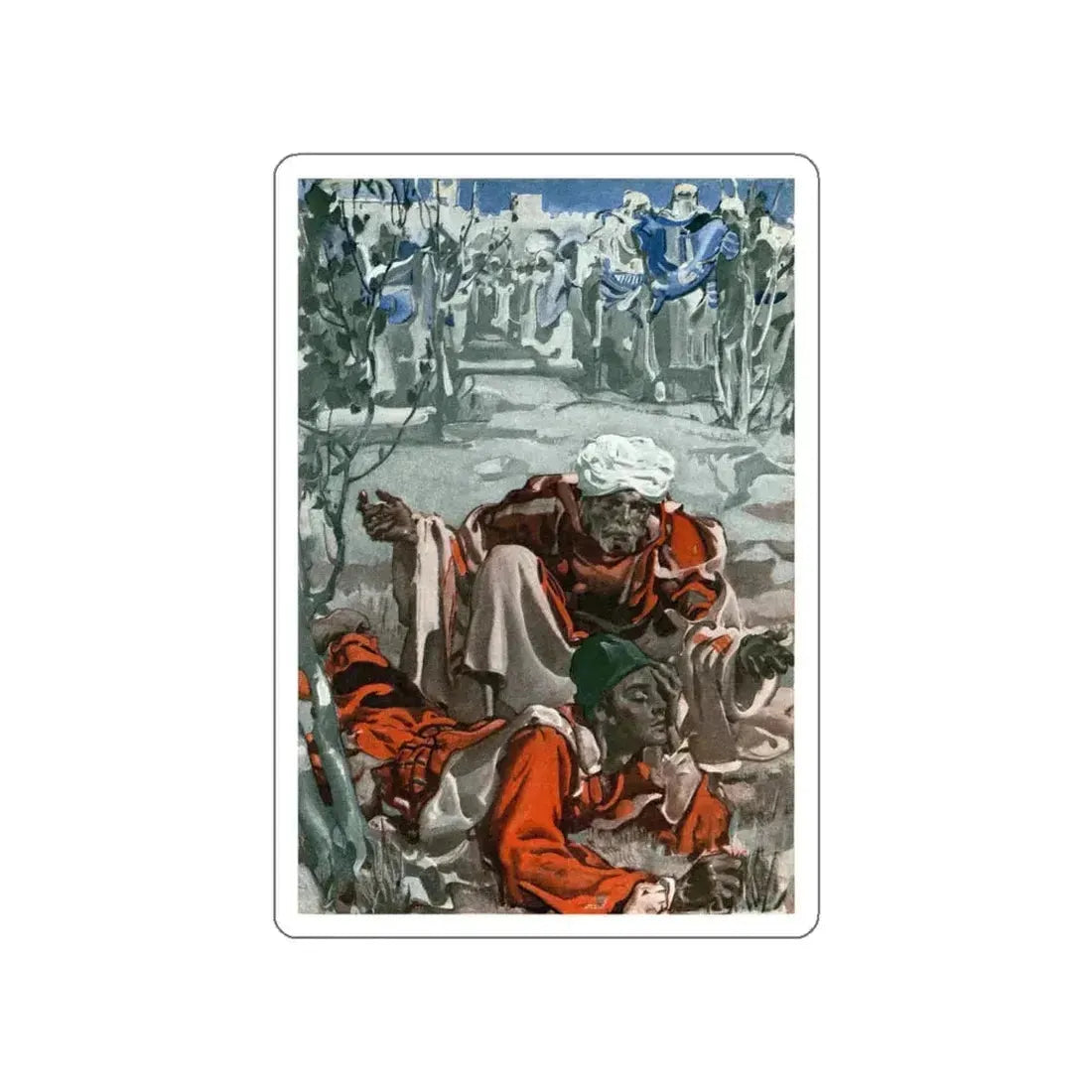 From Whence Cometh My Help (1), Good Housekeeping, December 1931 (Magazine Illustration) STICKER Vinyl Die-Cut Decal White Die-Cut 5 Inch - The Sticker Space