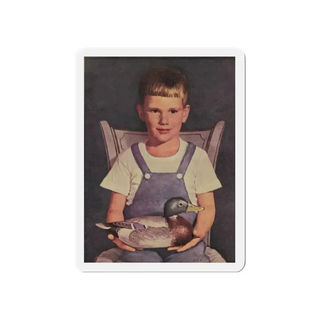 Front Cover, Woman's Day, February 1949 (Magazine Illustration) Refrigerator Magnet 3 Inch Die-Cut - The Sticker Space