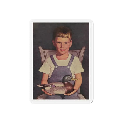 Front Cover, Woman's Day, February 1949 (Magazine Illustration) Refrigerator Magnet 4 Inch Die-Cut - The Sticker Space