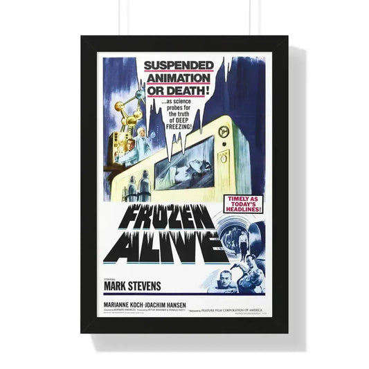 FROZEN ALIVE 1964 - Framed Movie Poster 16″ x 24″ Black - The Sticker Space