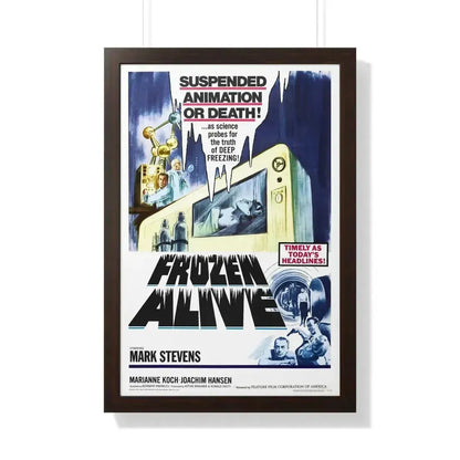 FROZEN ALIVE 1964 - Framed Movie Poster 20" x 30" Walnut - The Sticker Space
