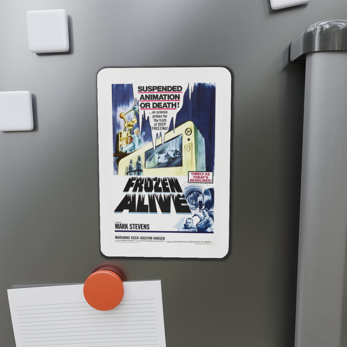 FROZEN ALIVE 1964 Movie Poster - Die-Cut Magnet-The Sticker Space