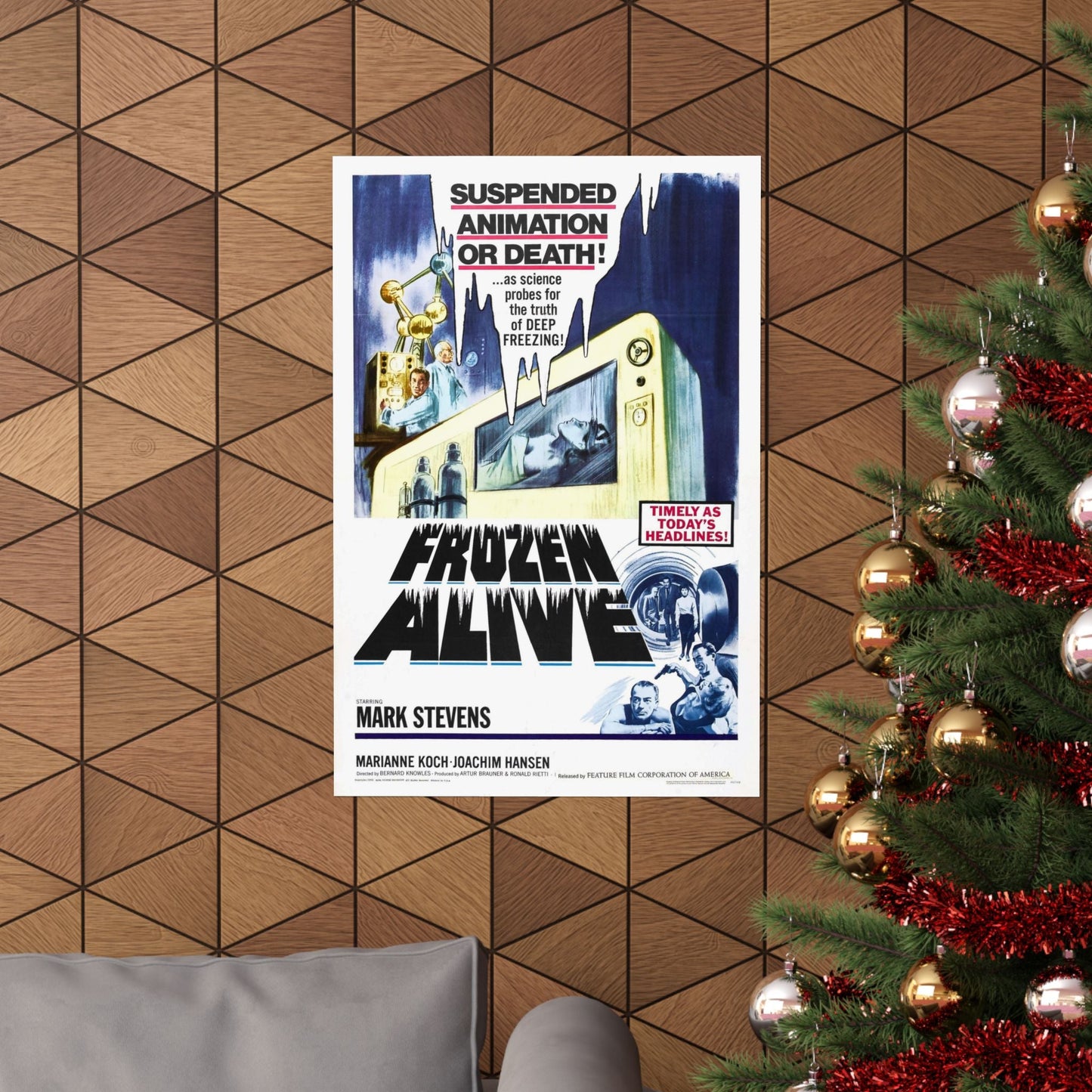 FROZEN ALIVE 1964 - Paper Movie Poster-The Sticker Space