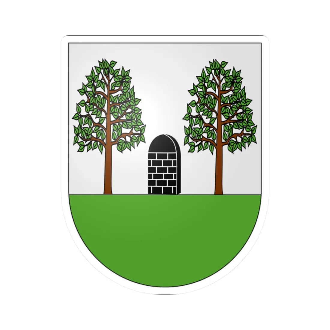 Fräschels-coat of arms (Switzerland) (Coat of Arms) STICKER Vinyl Kiss-Cut Decal 2 Inch White - The Sticker Space