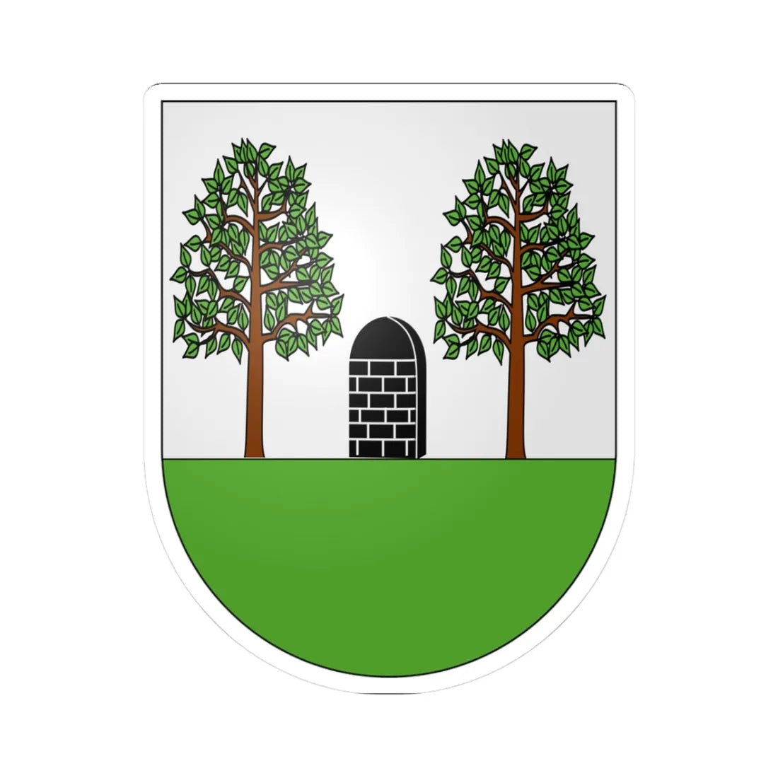 Fräschels-coat of arms (Switzerland) (Coat of Arms) STICKER Vinyl Kiss-Cut Decal 3 Inch White - The Sticker Space