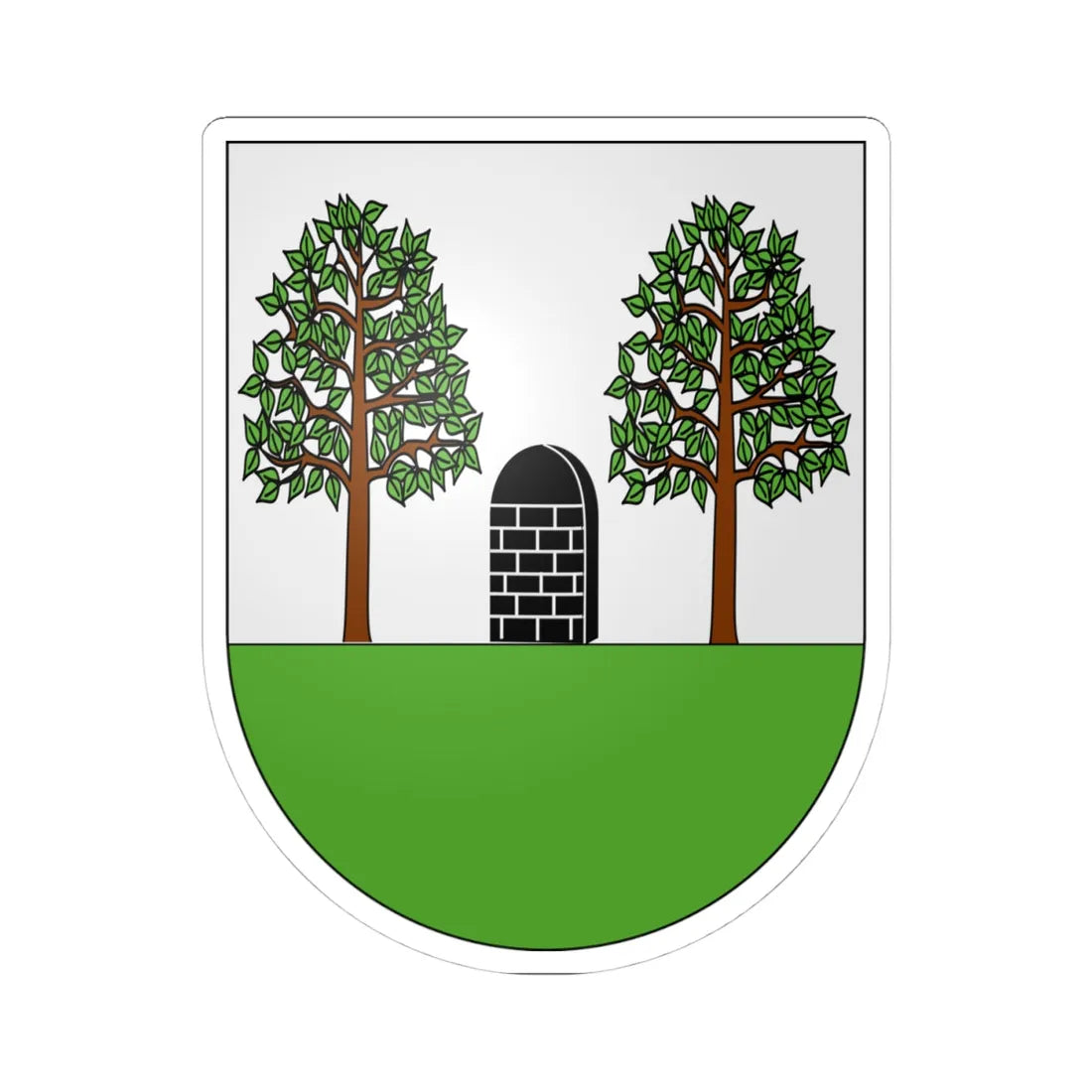 Fräschels-coat of arms (Switzerland) (Coat of Arms) STICKER Vinyl Kiss-Cut Decal 4 Inch White - The Sticker Space