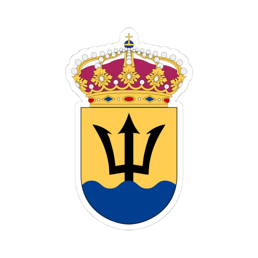 Första ubåtsflottiljen vapen (Sweden) (Coat of Arms) STICKER Vinyl Kiss-Cut Decal - The Sticker Space
