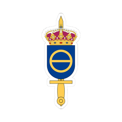 Försvarets krigsspelscentrum vapen (Sweden) (Coat of Arms) STICKER Vinyl Kiss-Cut Decal 3 Inch White - The Sticker Space