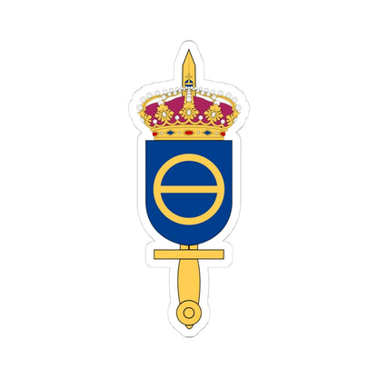 Försvarets krigsspelscentrum vapen (Sweden) (Coat of Arms) STICKER Vinyl Kiss-Cut Decal 4 Inch White - The Sticker Space