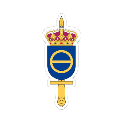 Försvarets krigsspelscentrum vapen (Sweden) (Coat of Arms) STICKER Vinyl Kiss-Cut Decal 6 Inch White - The Sticker Space