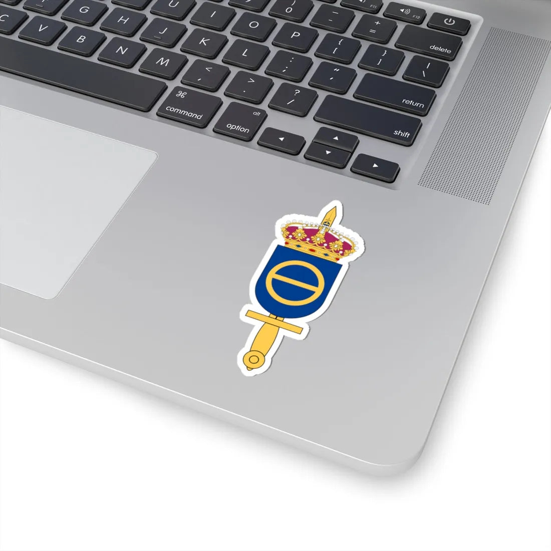 Försvarets krigsspelscentrum vapen (Sweden) (Coat of Arms) STICKER Vinyl Kiss-Cut Decal - The Sticker Space
