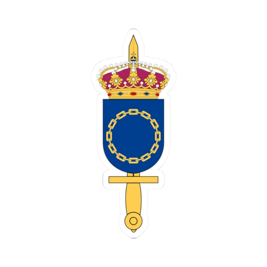 Försvarsmaktens HR-centrum vapen (Sweden) (Coat of Arms) STICKER Vinyl Kiss-Cut Decal 2 Inch White - The Sticker Space