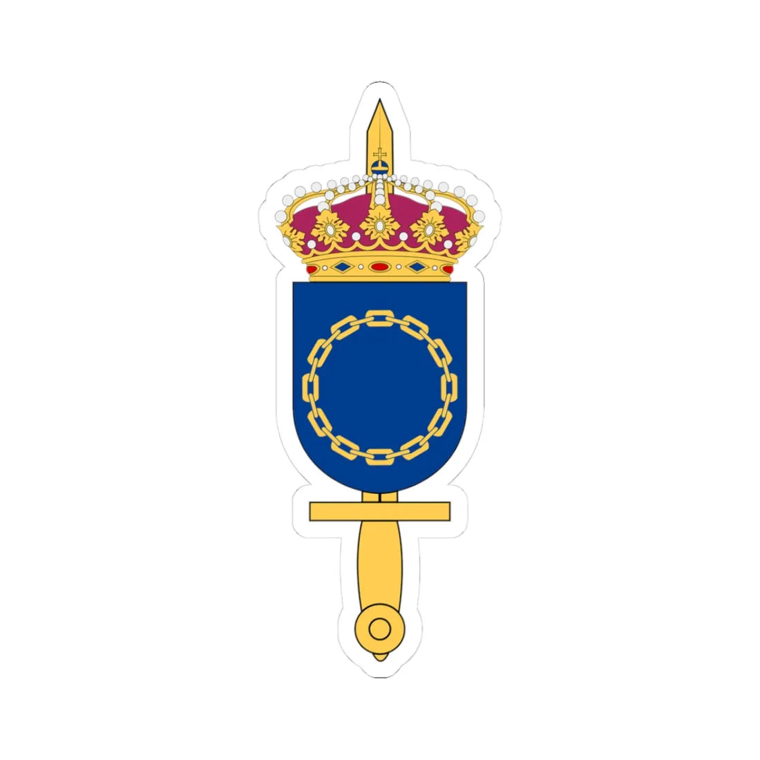 Försvarsmaktens HR-centrum vapen (Sweden) (Coat of Arms) STICKER Vinyl Kiss-Cut Decal 3 Inch White - The Sticker Space