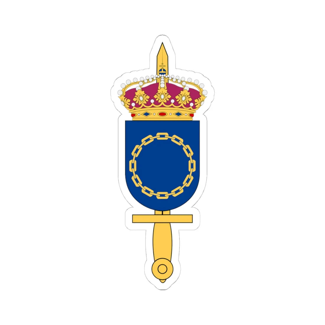 Försvarsmaktens HR-centrum vapen (Sweden) (Coat of Arms) STICKER Vinyl Kiss-Cut Decal 4 Inch White - The Sticker Space