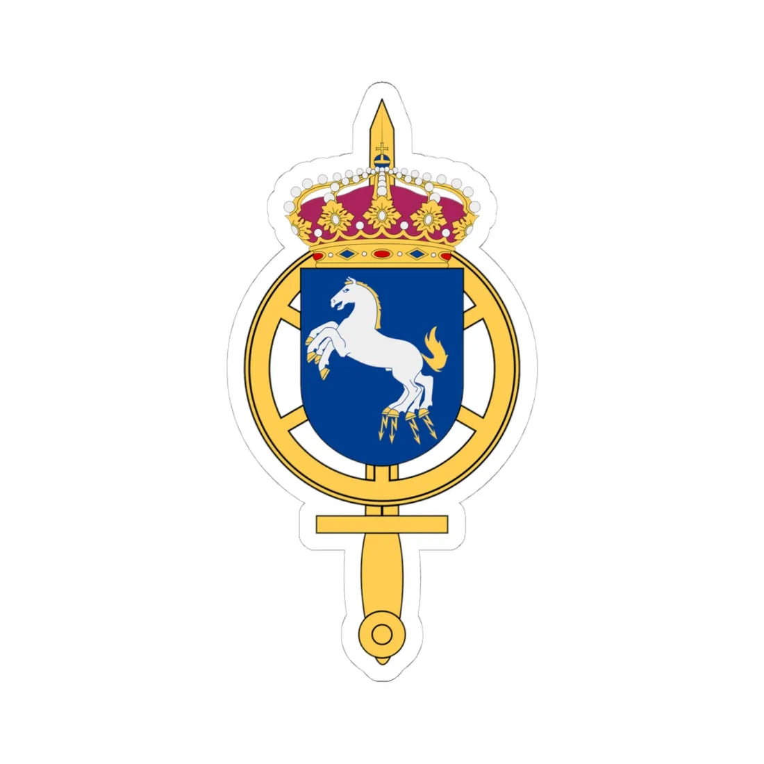 Försvarsmaktens underhållscentrum (Sweden) (Coat of Arms) STICKER Vinyl Kiss-Cut Decal - The Sticker Space