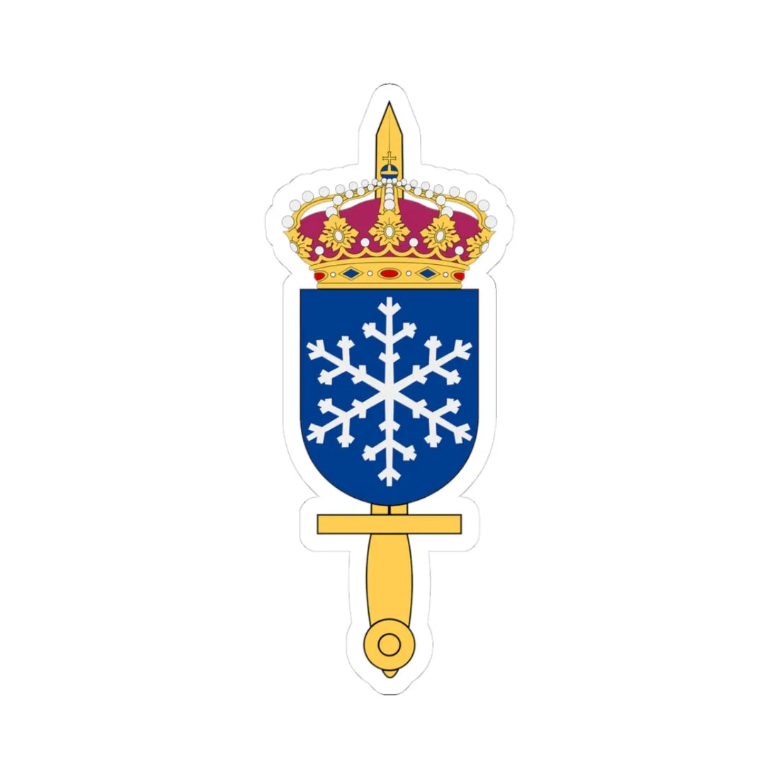 Försvarsmaktens Vinterenhet vapen (Sweden) (Coat of Arms) STICKER Vinyl Kiss-Cut Decal 3 Inch White - The Sticker Space