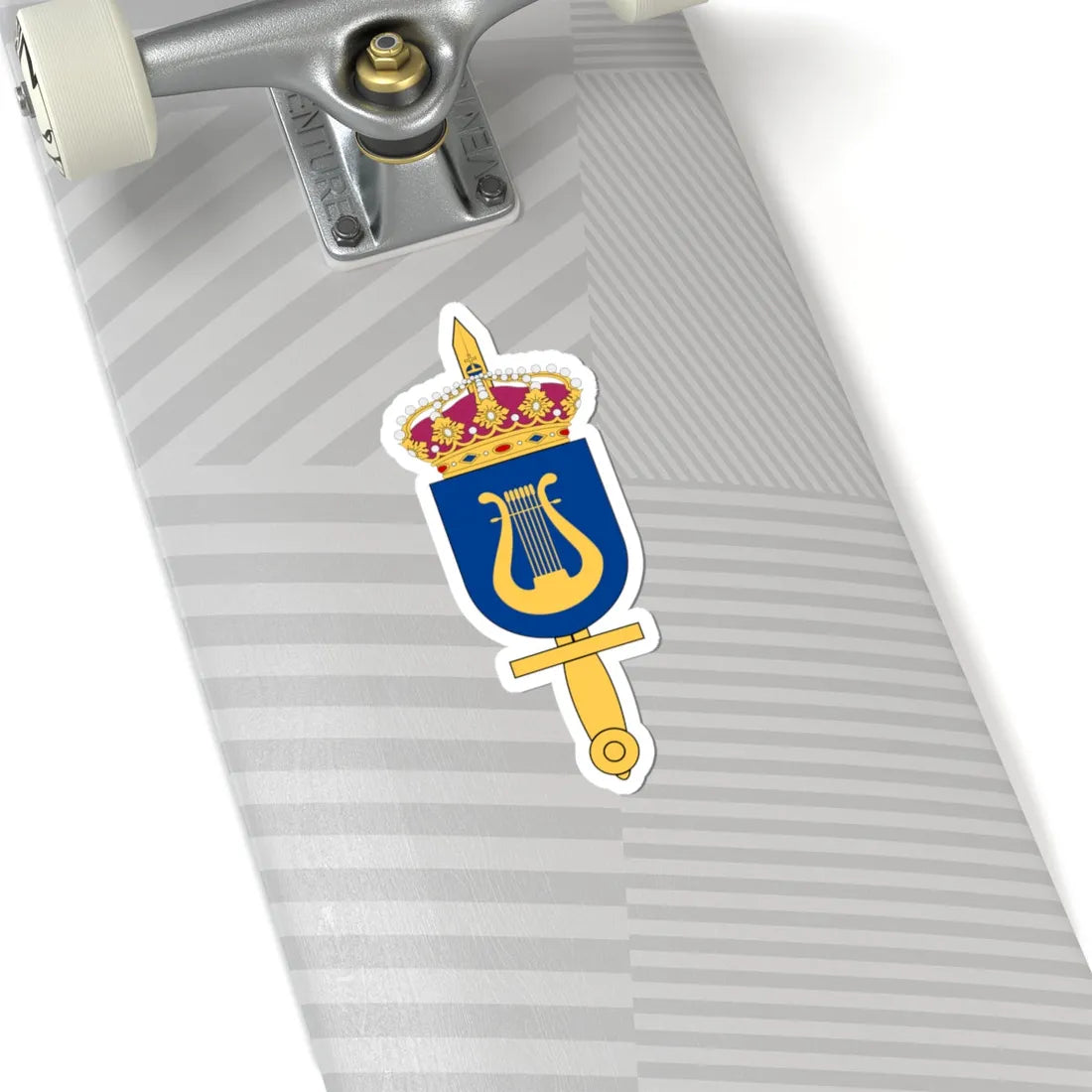 Försvarsmusikcentrum vapen (Sweden) (Coat of Arms) STICKER Vinyl Kiss-Cut Decal - The Sticker Space