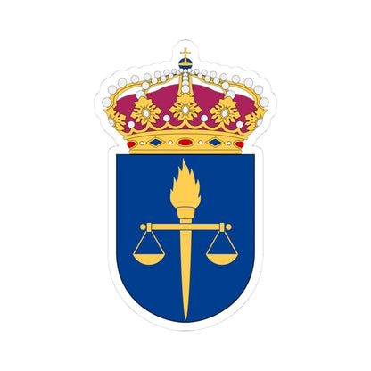 Försvarsunderrättelsedomstolen vapen (Sweden) (Coat of Arms) STICKER Vinyl Kiss-Cut Decal 3 Inch White - The Sticker Space