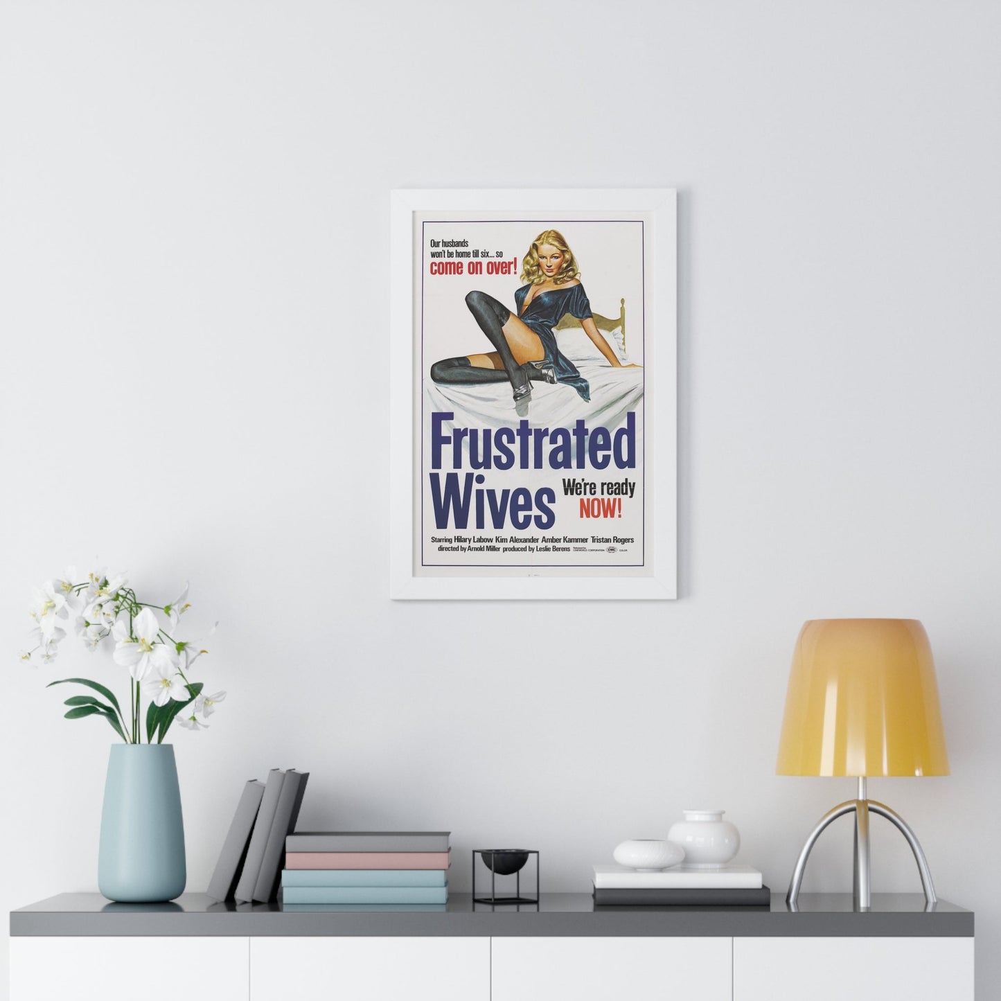 FRUSTRATED WIVES 1974 - Framed Movie Poster-The Sticker Space