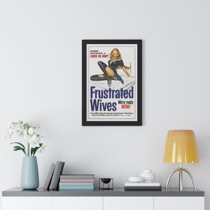 FRUSTRATED WIVES 1974 - Framed Movie Poster-The Sticker Space