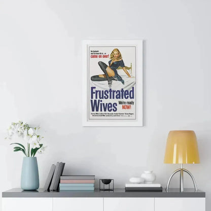 FRUSTRATED WIVES 1974 - Framed Movie Poster - The Sticker Space