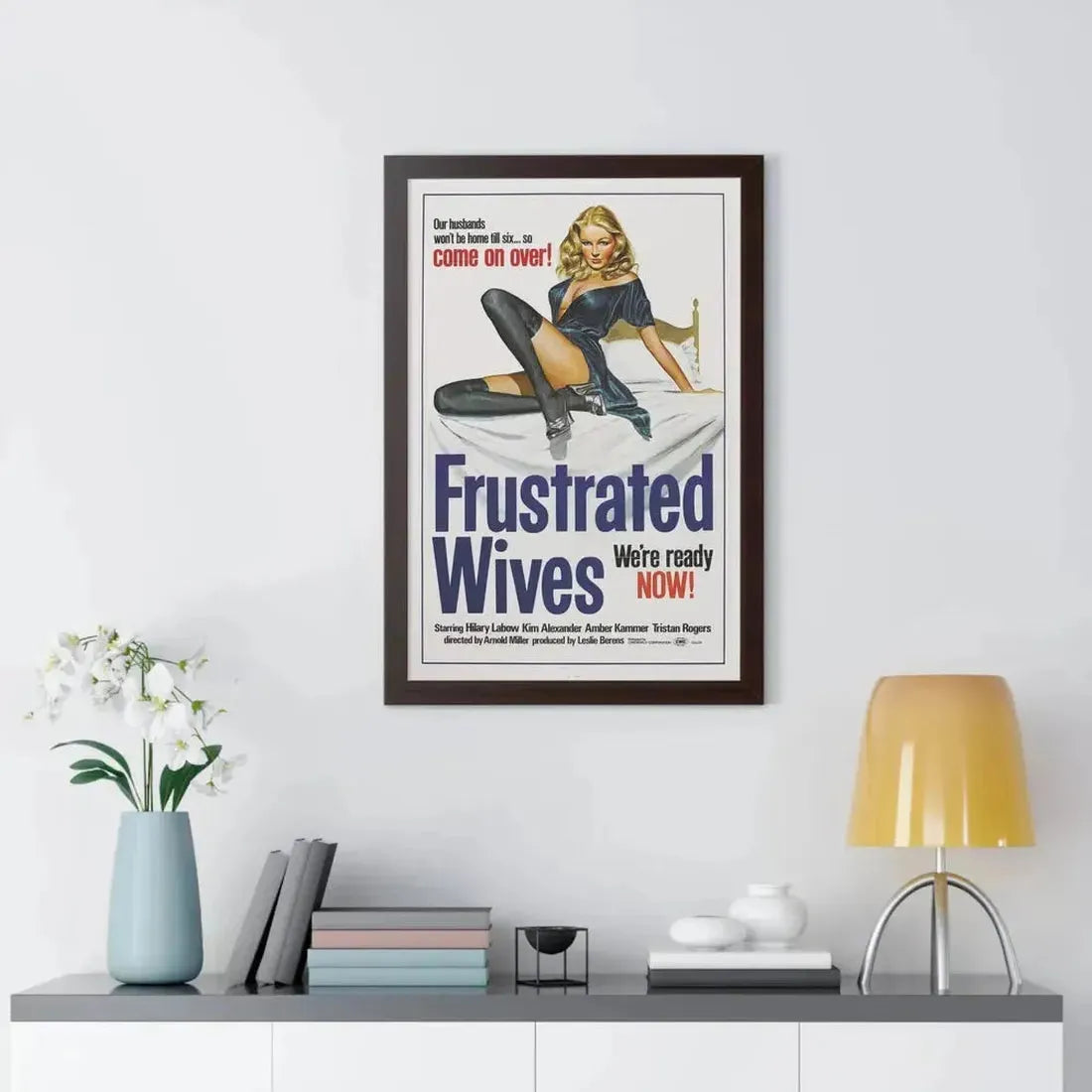 FRUSTRATED WIVES 1974 - Framed Movie Poster - The Sticker Space