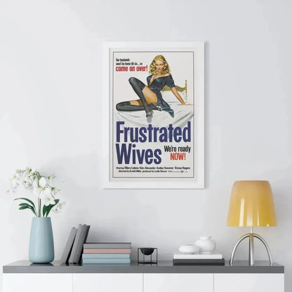 FRUSTRATED WIVES 1974 - Framed Movie Poster - The Sticker Space