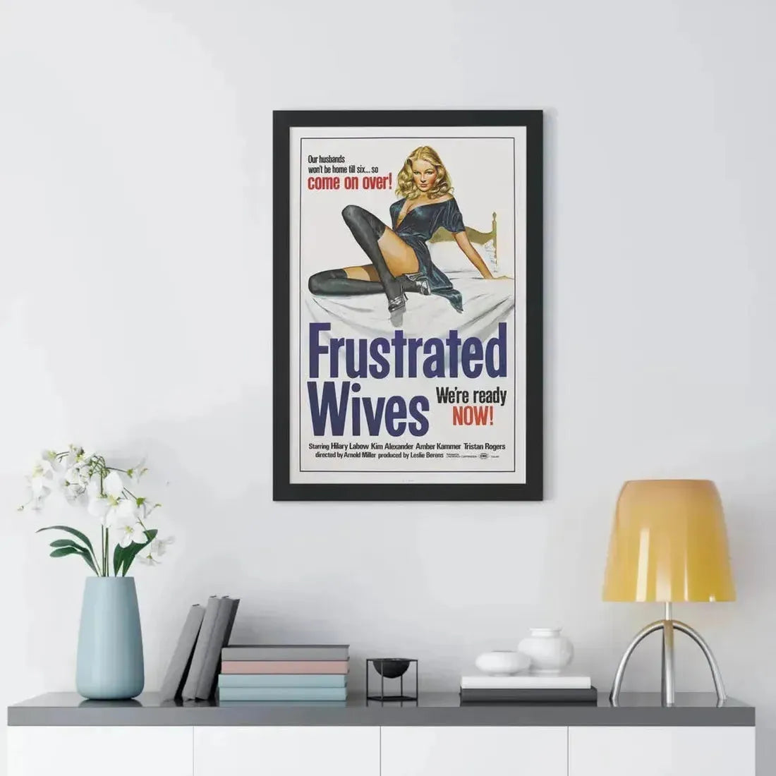 FRUSTRATED WIVES 1974 - Framed Movie Poster - The Sticker Space