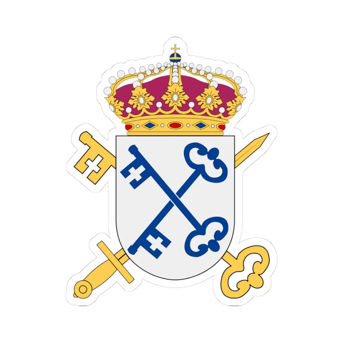 Förvaltningsrätten i Luleå vapen (Sweden) (Coat of Arms) STICKER Vinyl Kiss-Cut Decal 3 Inch White - The Sticker Space