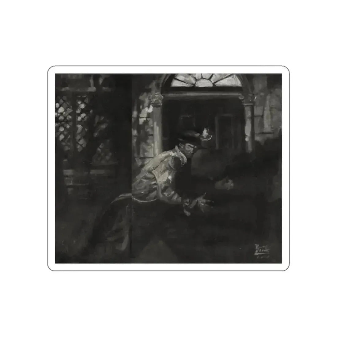 Fu Manchu and the Panama Canal (2), Liberty magazine, November 16, 1940 (Magazine Illustration) STICKER Vinyl Die-Cut Decal - The Sticker Space