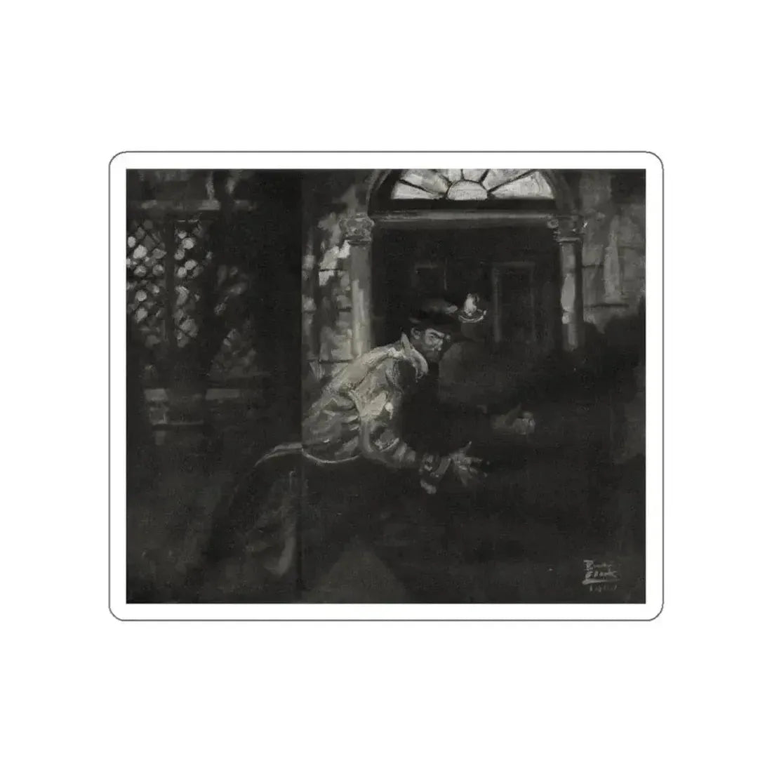 Fu Manchu and the Panama Canal (2), Liberty magazine, November 16, 1940 (Magazine Illustration) STICKER Vinyl Die-Cut Decal - The Sticker Space