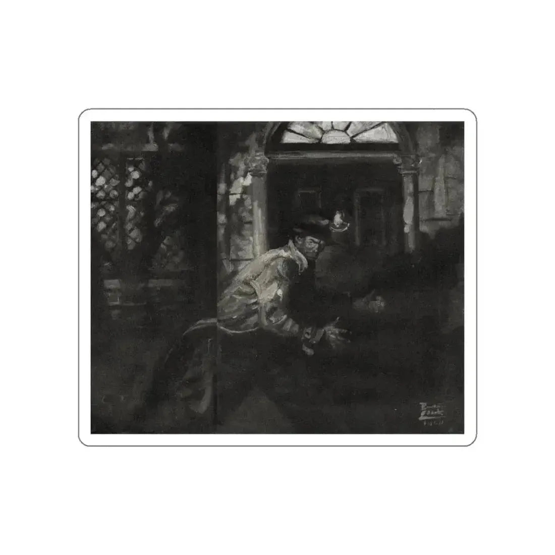 Fu Manchu and the Panama Canal (2), Liberty magazine, November 16, 1940 (Magazine Illustration) STICKER Vinyl Die-Cut Decal - The Sticker Space