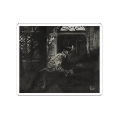 Fu Manchu and the Panama Canal (2), Liberty magazine, November 16, 1940 (Magazine Illustration) STICKER Vinyl Die-Cut Decal White Die-Cut 2 Inch - The Sticker Space