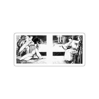 Fu Manchu's Bride, Part 8 Illustration, Collier's, June 24, 1933 (Magazine Illustration) STICKER Vinyl Die-Cut Decal - The Sticker Space