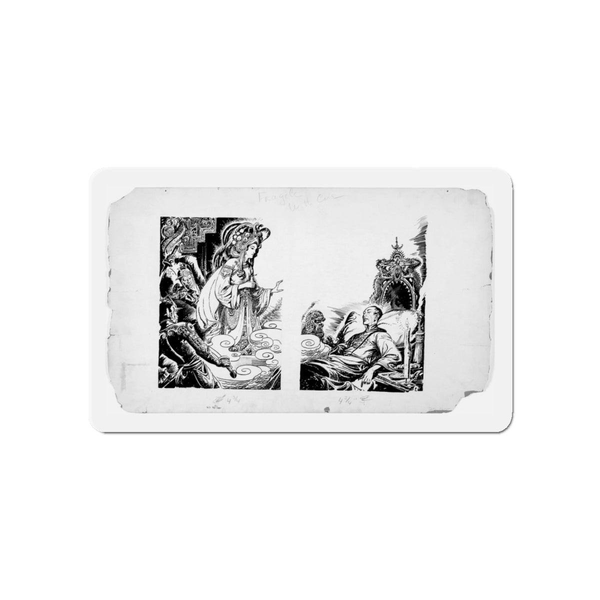 Fu Manchu stories by Sax Rohmer Illustration (Magazine Illustration) Refrigerator Magnet-5" x 5"-The Sticker Space