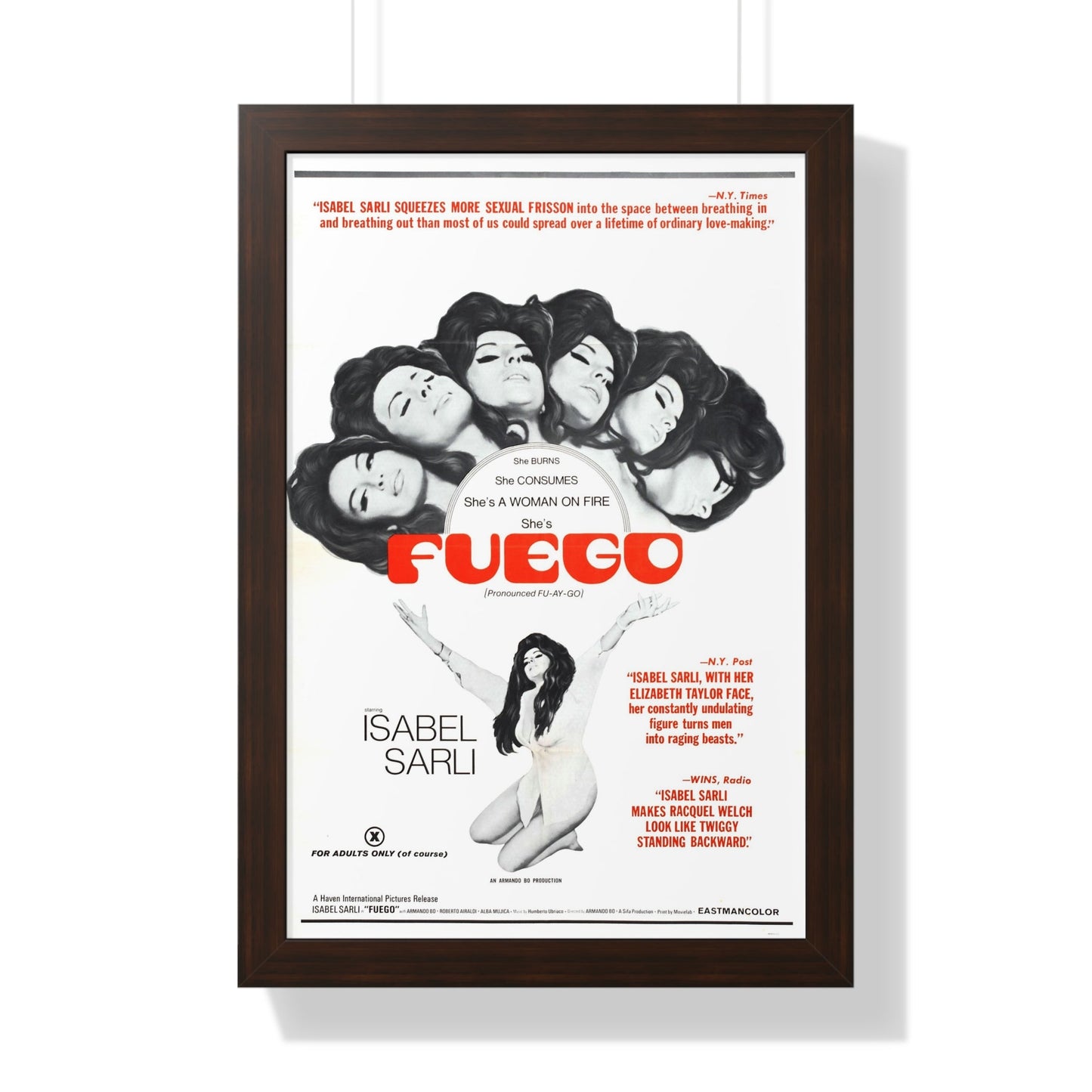 FUEGO 1969 - Framed Movie Poster-16″ x 24″-The Sticker Space