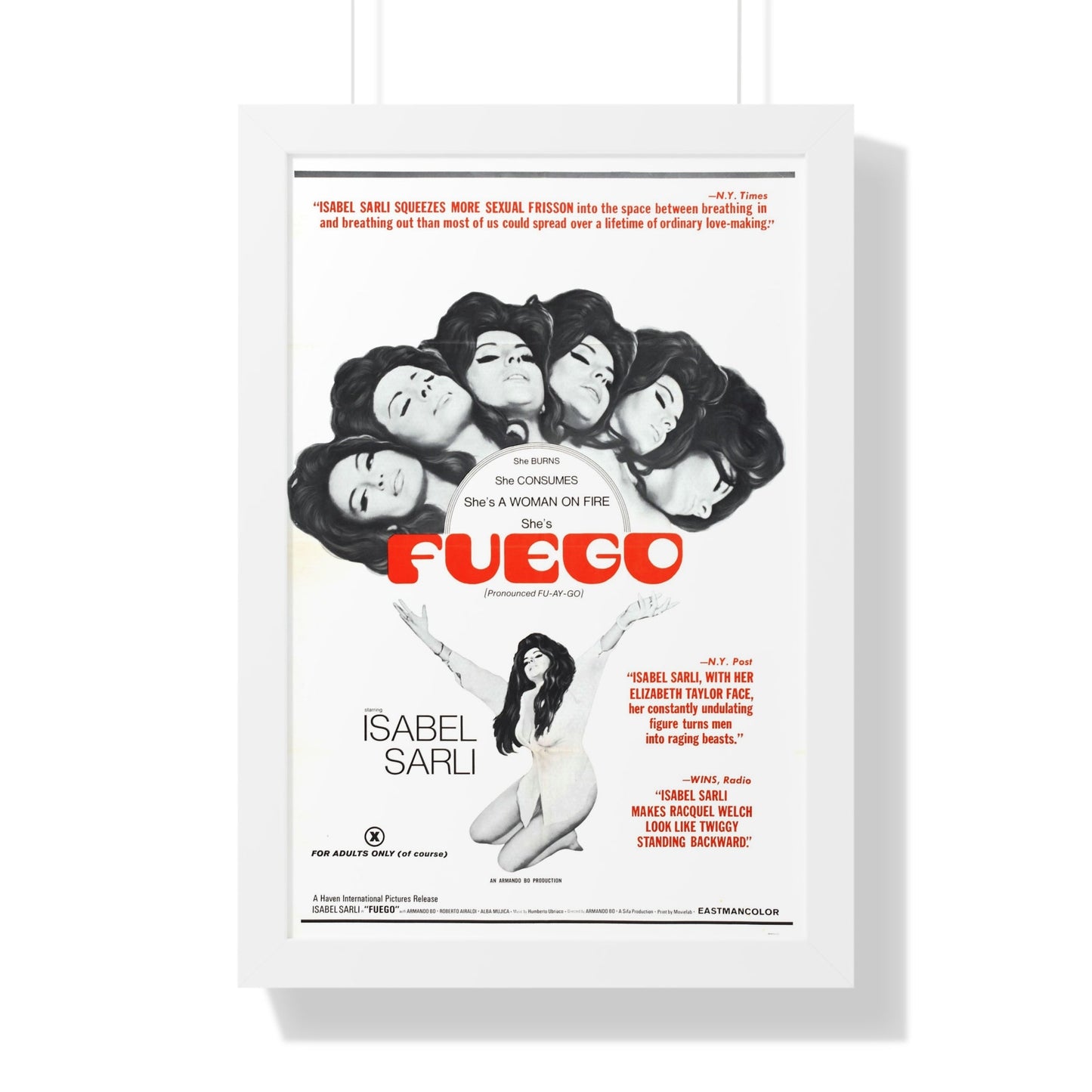 FUEGO 1969 - Framed Movie Poster-16″ x 24″-The Sticker Space