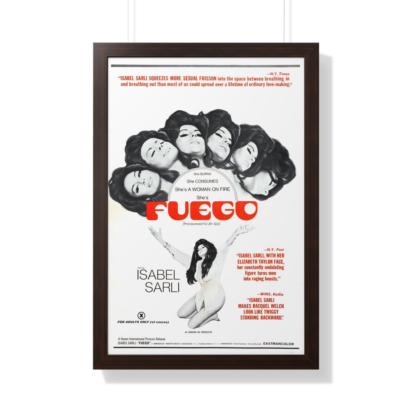 FUEGO 1969 - Framed Movie Poster-20" x 30"-The Sticker Space