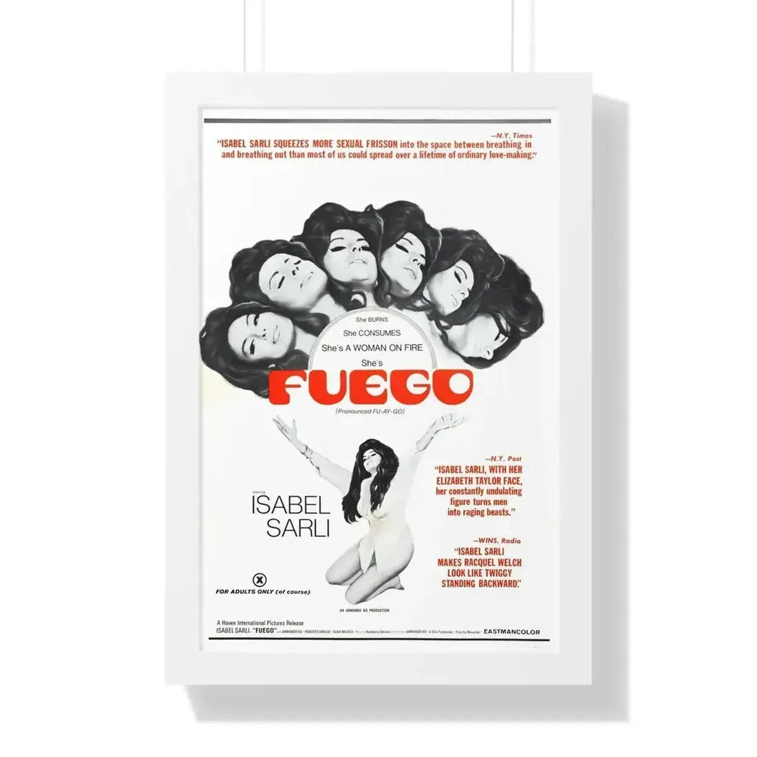 FUEGO 1969 - Framed Movie Poster - The Sticker Space