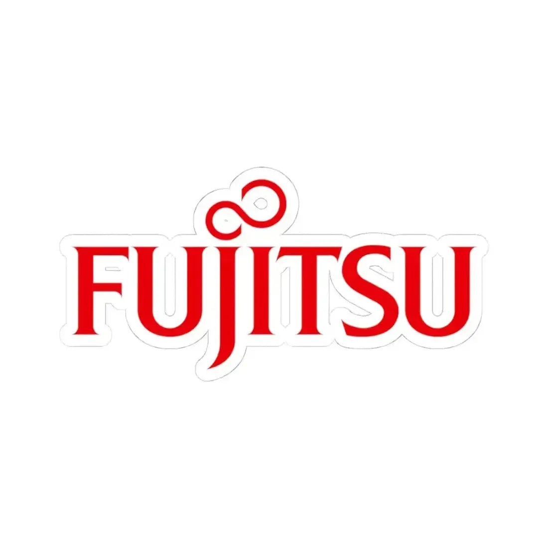 Fujitsu Ltd. (Logo) STICKER Vinyl Kiss-Cut Decal 4 Inch White - The Sticker Space