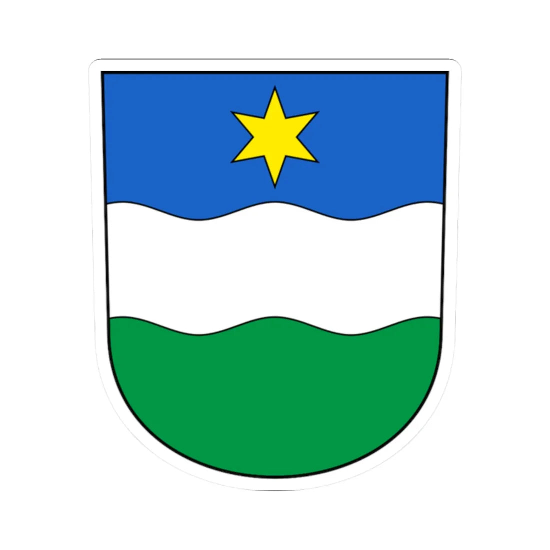 Fulenbach-blazon (Switzerland) (Coat of Arms) STICKER Vinyl Kiss-Cut Decal 2 Inch White - The Sticker Space
