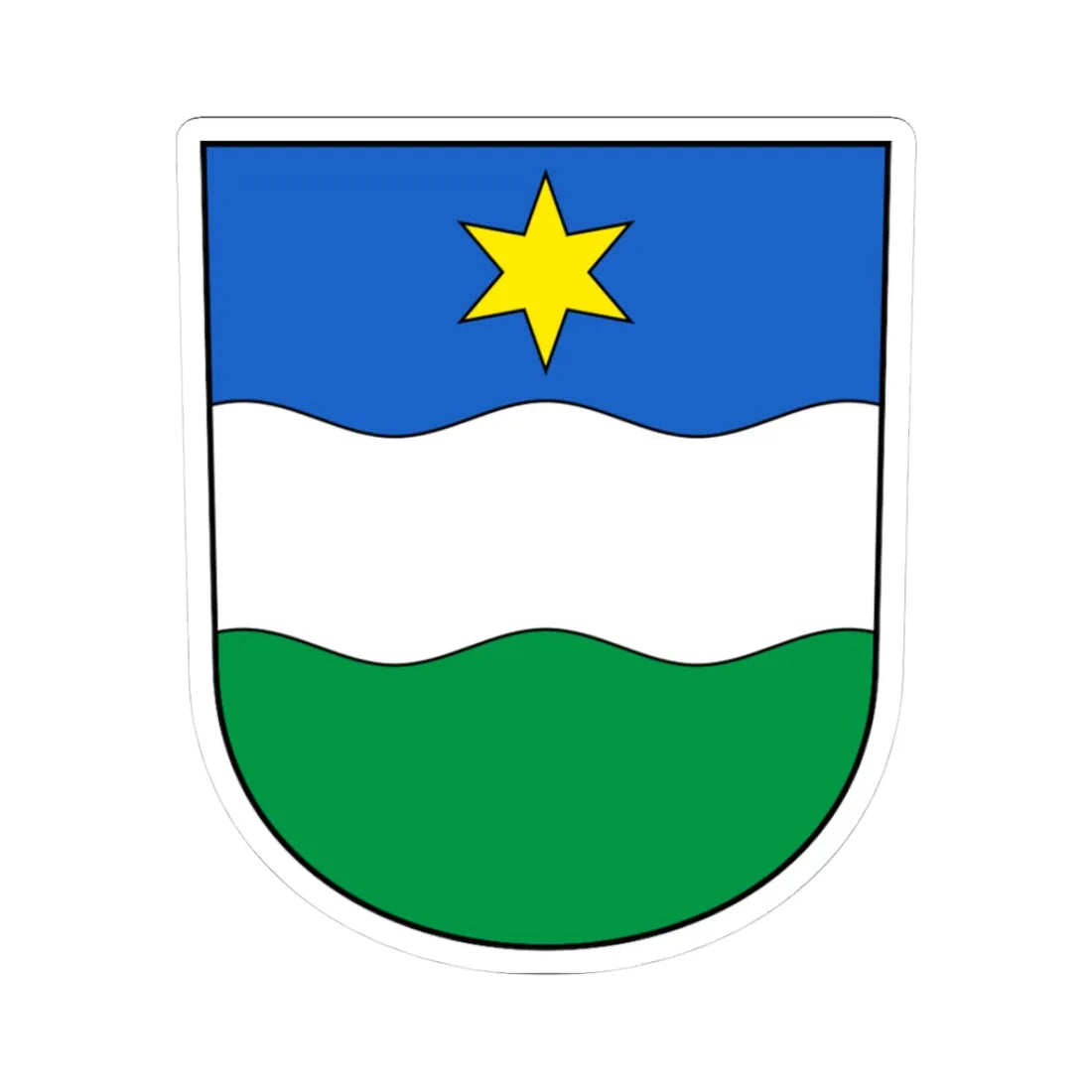 Fulenbach-blazon (Switzerland) (Coat of Arms) STICKER Vinyl Kiss-Cut Decal 3 Inch White - The Sticker Space